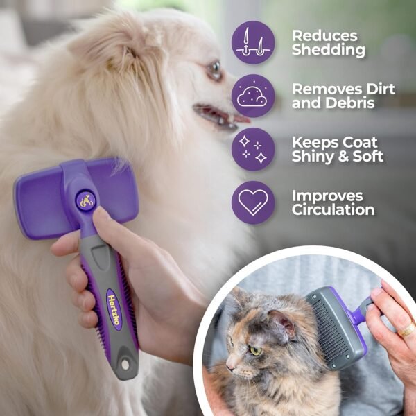 Grooming Brush: Reduce Shedding & Detangle