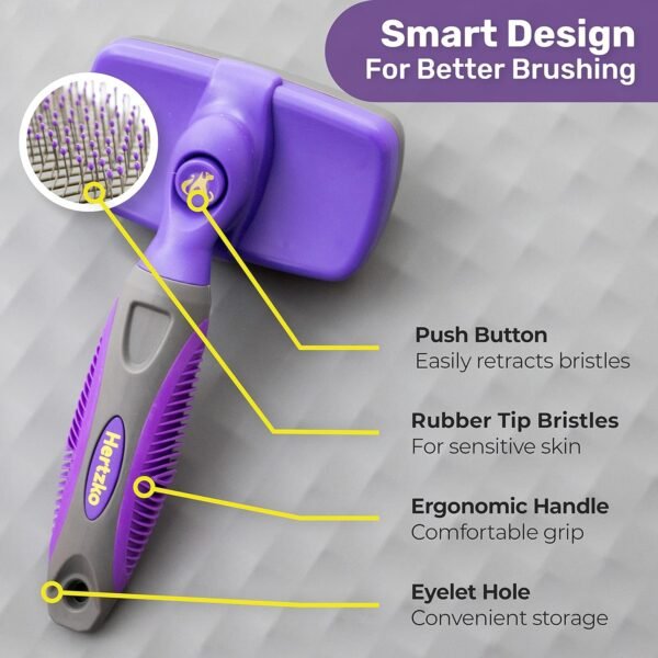 Grooming Brush: Reduce Shedding & Detangle