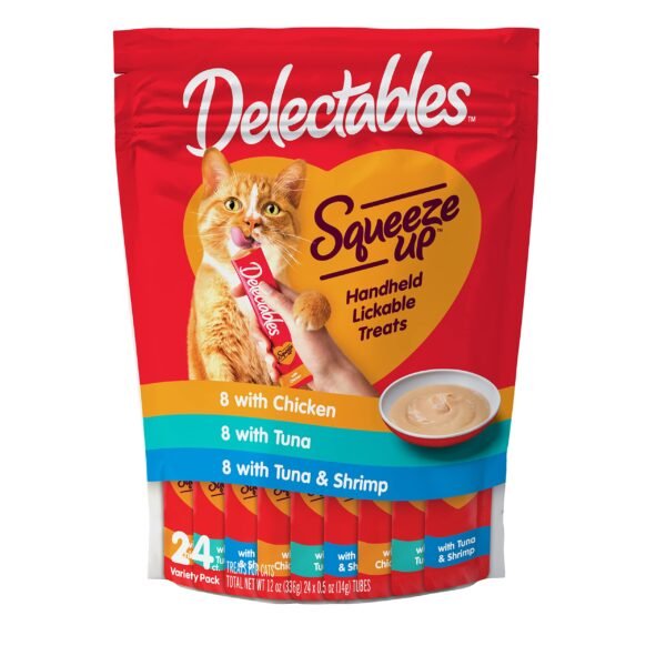 Lickable Cat Treats: Tuna & Shrimp Purée