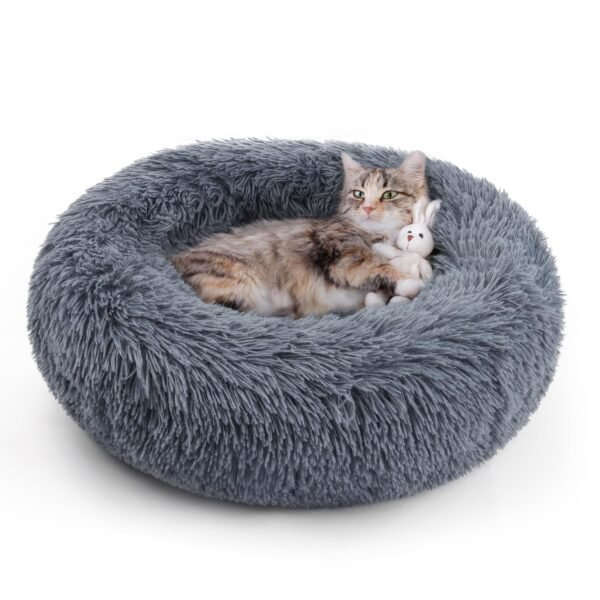 Cozy Fluffy Round Cat Bed