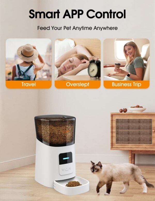 Automatic Cat Feeder with APP Control for Remote Feeding