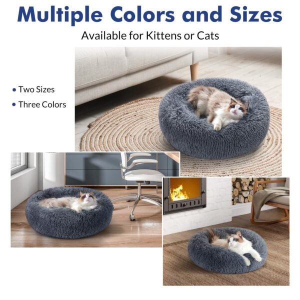 Cozy Fluffy Round Cat Bed